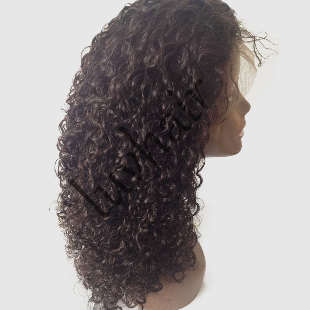 kinky curl lace front wig