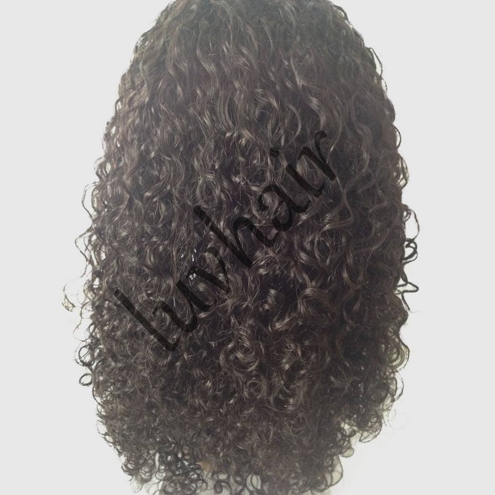 kinky curl lace front wig