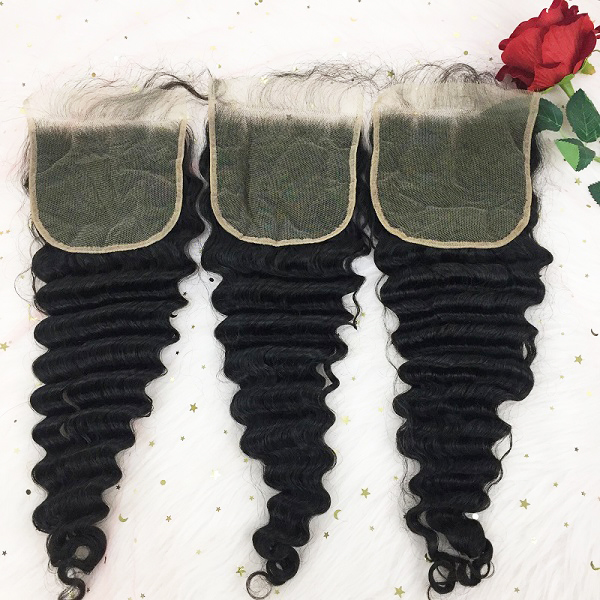 Transparent Lace 5x5 Closures Deep Wave