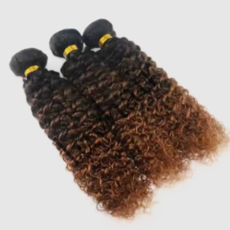 Brazilian ombre kinky curl wefts